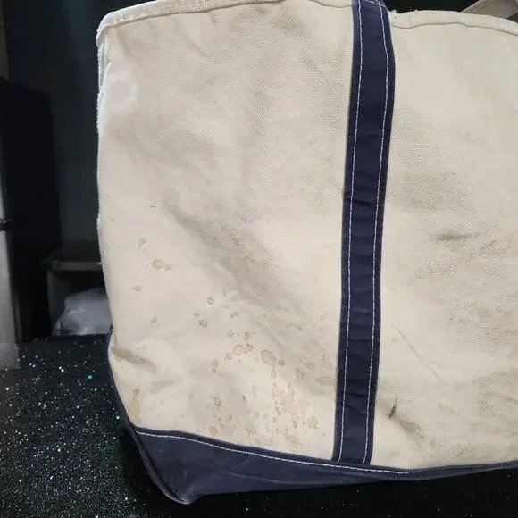 VTG LL Bean Boat & Tote Canvas Bag Zip Close USA Made XL X-Large - Picture 6 of 16